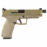 PX-9 Gen 3 Tactical, Striker Fired, Semi-automatic, Polymer Frame Pistol, Full Size, 9MM, 5.1" Barrel - Threaded, Cerakote Finish, Flat Dark Earth, Trigger Safety, Fiber Optic Front Sight, Optic Ready, 20 Rounds, 2 Magazines, (1) 20-Round & (1) 18-Round,