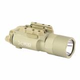 X300 Turbo, Weaponlight, White LED, 650 Lumens, Fits Picatinny and Universal, 66,000 Candela, Lever Latch Attachment, For Pistols, Matte Finish, Tan X300T-A-TN