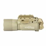 X300 Turbo, Weaponlight, White LED, 650 Lumens, Fits Picatinny and Universal, 66,000 Candela, Lever Latch Attachment, For Pistols, Matte Finish, Tan X300T-A-TN