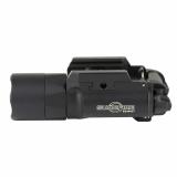 X300 Turbo, Weaponlight, White LED, 1000 Lumens, Fits Picatinny and Universal, Thumbscrew Attachment, For Pistols, Matte Finish, Black, 2x CR123 Batteries Included X300T-B