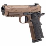 1911 X Carry, Single Action Only, Semi-automatic, Commander Size, 45ACP, 4.25" Barrel, DLC Finish, Black and Coyote, Optics Ready, G10 Grips, XRay3 Day/Night Sights, Ambidextrous Safety, 8 Rounds, 2 Magazines 1911XCA-45-CXR3