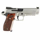 P226 XFive Clasic, Single Action Only, Semi-automatic, Metal Frame Pistol, Full Size, 9MM, 5" Barrel, Stainless Steel Frame, Hogue Cocobolo Grips With Alloy Magwell, Fully Adjustable AX3 Trigger, Fiber Optic Front With Adjustable Rear Sight, 10 Rounds, 3