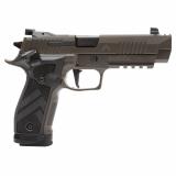 P226 XFIVE Legion | 9mm, 4.4" Barrel, Cerakote Finish, Legion Gray, Single Action Only, Two Port Optics Ready Slide, Black TXG Grips, Suppressor Height Xray3 Sights, 3x 20 Round Magazines