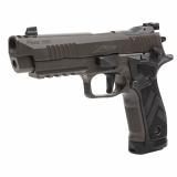 P226 XFIVE Legion | 9mm, 4.4" Barrel, Cerakote Finish, Legion Gray, Single Action Only, Two Port Optics Ready Slide, Black TXG Grips, Suppressor Height Xray3 Sights, 3x 20 Round Magazines