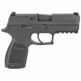 P320 Compact Striker |.45ACP 3.9 Inch Barrel Siglite Night Sights Black Nitron Slide Finish, Two 9 Round Magazines