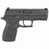 P320, Semi-automatic, Double Action Only, Compact Frame, 9MM, 3.9" Barrel, Polymer Frame, Nitron Finish, 10Rd, M1913 Rail, Contrast Sights 320C-9-B-10