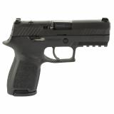 P320, Compact, Striker Fired, Semi-automatic, Polymer Frame Pistol, Compact, 9MM, 3.9" Barrel, Nitron Finish, Black, Optics Ready Slide, Siglite Night Sights, 10 Rounds, 2 Magazines 320C-9-BSSP-10