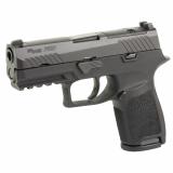 P320, Compact, Striker Fired, Semi-automatic, Polymer Frame Pistol, Compact, 9MM, 3.9" Barrel, Nitron Finish, Black, Optics Ready Slide, Siglite Night Sights, 10 Rounds, 2 Magazines 320C-9-BSSP-10