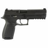 P320, Full Size, Striker Fired, Semi-automatic, Polymer Frame Pistol, Compact, 9MM, 4.7" Barrel, Nitron Finish, Black, Optics Ready Slide, Siglite Night Sights, 17 Rounds, 2 Magazines 320F-9-BSSP