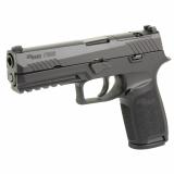 P320, Full Size, Striker Fired, Semi-automatic, Polymer Frame Pistol, Compact, 9MM, 4.7" Barrel, Nitron Finish, Black, Optics Ready Slide, Siglite Night Sights, 17 Rounds, 2 Magazines 320F-9-BSSP