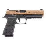 P320 XTEN ENDURE Special Run |10mm 5 Inch Bull Barrel, Topo Pattern Cerakote, XRAY 3 Day/Night Sights, Flat X-Series Trigger, 3 15 Round Magazines, X5 X-5