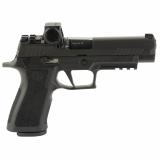 P320XF, Striker Fired, Semi-automatic, Polymer Frame Pistol, Full Size, 9MM, 4.7" Barrel, Polymer Frame, Nitron Finish, Black, ROMEO-X Reflex Sight, XSeries Flat Trigger, XRAY3 Night Sights, 17 Rounds, 2 Magazines 320XF-9-BXR3-RXX