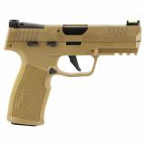 P322 TACPAC | 22 LR, 4" Barrel, Coyote, Manual Safety, Adjustable Fiber Optic Sights, 3 Mags, Optic Ready, Threaded Barrel Adapter, 20 Rounds, 322C-COY-TAC, Semi-automatic, Single Action Only, Polymer Frame Pistol, Full Size