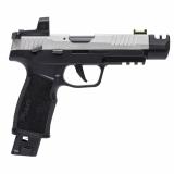 P322 Comp, Semi-automatic, Single Action Only, Compact, 22 LR, 4" Barrel, Compensator, Clear Anodized Finish, Silver Frame, Black Frame, ROMEO Zero Red Dot, Fiber Optics Sights, Manual Safety, 2 Magazines, (1)-20 Round and (1)-25 Round 322C-T-COMP-RXZE