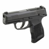 P365, Striker Fired, Massachusetts Compliant, Semi-automatic, Polymer Frame Pistol, Sub-Compact, 380 ACP, 3.1" Barrel, Nitron Finish, Black, SIGLITE Night Sights, Manual Thumb Safety, 10 Rounds, 2 Magazines, Optics Ready 365-380-BSS-MS-MA