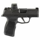 P365X, Striker Fired, Semi-automatic, Polymer Frame Pistol, Sub-Compact, 9MM, 3.1" Barrel, Nitron Finish, Black, XRAY3 Day/Night Sights, XSeries Flat Trigger, Romeo-X Compact Optic, 10 Rounds, 2 Magazines 365X-9-BXR3-RXX-10