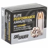 Elite Performance V-Crown 9mm 115 Grain Jacketed Hollow Point Box of 20 Rounds