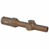 TANGO6T, Rifle Scope, 1-6X24MM, Flat Dark Earth, 30mm Main Tube, MRAD Adjustments, FL-6 Hellfire Reticle, Capped Turrets, SFP SOT61230