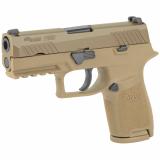 P320, Carry, Striker Fired, Semi-automatic, Polymer Frame Pistol, Compact, 9MM, 3.9" Barrel, PVD Finish, Coyote, SIGLITE Night Sights, 15 Rounds, 3 Magazines W320C-9-COY