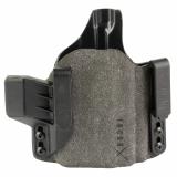 INCOG-X, Joint Collaboration with Haley Strategic, Inside the Waistband Holster, Fits Smith & Wesson M&P M2.0 w/Light, Integrated Magazine Caddy, Microfiber Suede Wrapped Boltaron Construction, Gray, Right Hand INCOG-0-222-A-7-CX1-61-MC