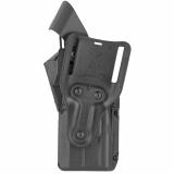 7360RDS, ALS/SLS Mid-Ride Level-III Retention Holster, Fits Glock 19 MOS with TLR-1, TLR-1HL, X200, X300, X300U, X300U/V and Leupold Deltapoint PRO, Trijicon RMR, SRO, Dr. Optic, JPOINT, Vortex Viper, or Burris Fastfire, Kydex, Black, Right Hand 7360RDS-