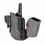 INCOG-X, Joint Collaboration with Haley Strategic, Inside the Waistband Holster, Fits Sig Sauer P320 Carry/X-Carry/Compact/X-Compact/M17/M18, Integrated Magazine Caddy, Microfiber Suede Wrapped Boltaron Construction, Black, Right Hand INCOG-0-750-A-0-CX2