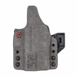 INCOG-X, Joint Collaboration with Haley Strategic, Inside the Waistband Holster, For Glock 43X/48 with Light, Microfiber Suede Wrapped Boltaron Construction, Black, Right Hand INCOG-0-895-A-7-CX1-61