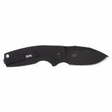 Stout SJ, Folding Knife, 2.6" Clip Point Straight Edge, G10 Handle, Cryo D2 Steel, Titanium Nitride Finish, Black SOG-16-03-02-57