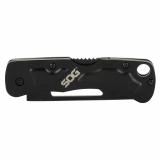 Centi II, Folding Knife, 2.1" Straight Edge, Straight Back, Black Kraton Handles, AUS-8 Steel, Hardcased Finish, Black SOG-CE1012-CP