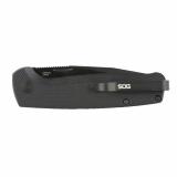 Terminus SJ, Folding Knife, 2.9" Clip Point Straight Point, G10 Handle, Cryo D2 Steel, Titanium Nitride Finish, Black SOG-TM1005-BX