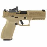 Echelon, Semi-automatic, Striker Fired, Full Size, 9MM, 4.5" Barrel, Melonite Finish, Flat Dark Earth, Crimson Trace CT-1500, Optics Ready Slide, Front Tritium Night Sight, Tactical Rack U-Dot Rear, 15 Rounds, 5 Magazines, Includes Range Bag EC9459F-U-15