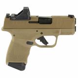 Hellcat, OSP, Striker Fired, Semi-automatic, Polymer Frame Pistol, Sub-Compact, 9MM, 3" Hammer Forged Barrel, Cerakote Finish, Flat Dark Earth, Viridian RFX-11 Green Dot Sight, Textured Grip, Tritium Front Sight, Tactical Rack Rear Sight, Optics Ready, 1