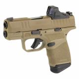 Hellcat, OSP, Striker Fired, Semi-automatic, Polymer Frame Pistol, Sub-Compact, 9MM, 3" Hammer Forged Barrel, Cerakote Finish, Flat Dark Earth, Viridian RFX-11 Green Dot Sight, Textured Grip, Tritium Front Sight, Tactical Rack Rear Sight, Optics Ready, 1