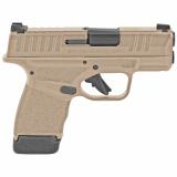 Hellcat, Semi-automatic, Striker Fired, Micro Compact, 9MM, 3" Barrel, Polymer Frame, Flat Dark Earth Finish, Tritium/Luminescent Front Sight, Tactical Rack U-Notch Rear Sight, 2 Magazines, 1-13Rd, 1-11Rd HC9319F
