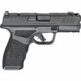 Hellcat Pro Comp OSP, Striker Fired, Semi-automatic Pistol, 9MM, 3.7" Hammer Forged Barrel with Comp, Melonite Finish, Black, Adaptive Grip Texture, Tritium Front Sight, Tactical Rack U-Notch Rear, 2 Magazines, 10 Rounds HCP9379BOSPLC-COMP