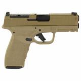 Hellcat Pro, Striker Fired, Semi-automatic, Polymer Frame Pistol, 9MM, 3.7" Hammer Forged Barrel, Cerakote Finish, Flat Dark Earth, Textured Grip, Tritium Front Sight, Tactical Rack Rear Sight, 15 Rounds, 2 Magazines, Includes Crimson Trace CT-1500 Red D