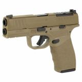 Hellcat Pro, Striker Fired, Semi-automatic, Polymer Frame Pistol, 9MM, 3.7" Hammer Forged Barrel, Cerakote Finish, Flat Dark Earth, Textured Grip, Tritium Front Sight, Tactical Rack Rear Sight, 15 Rounds, 2 Magazines, Includes Crimson Trace CT-1500 Red D