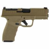 Hellcat Pro, Striker Fired, Semi-automatic, Polymer Frame Pistol, 9MM, 3.7" Hammer Forged Barrel, Cerakote Finish, Desert Flat Dark Earth Polymer Frame, Textured Grip, Tritium Front Sight, Tactical Rack Rear Sight, 15 Rounds, 2 Magazines, Optics Ready HC