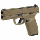 Hellcat Pro, Striker Fired, Semi-automatic, Polymer Frame Pistol, 9MM, 3.7" Hammer Forged Barrel, Cerakote Finish, Desert Flat Dark Earth Polymer Frame, Textured Grip, Tritium Front Sight, Tactical Rack Rear Sight, 15 Rounds, 2 Magazines, Optics Ready HC