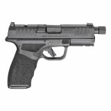 Hellcat Pro OSP, Striker Fired, Semi-automatic, Polymer Frame Pistol, 9MM, 4.4" Hammer Forged Barrel, Threaded 1/2x28, Optics Ready Slide, Cerakote Finish, Black, Textured Grip, Tritium Front Sight, Tactical Rack U-Notch Rear Sight, 2 Magazines, (1)-17 R