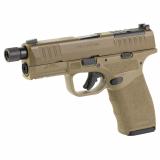Hellcat Pro OSP, Striker Fired, Semi-automatic, Polymer Frame Pistol, 9MM, 4.4" Hammer Forged Barrel, Threaded 1/2x28, Optics Ready Slide, Cerakote Finish, Desert Flat Dark Earth, Textured Grip, Tritium Front Sight, Tactical Rack U-Notch Rear Sight, 2 Ma