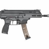 Kuna, Semi-automatic Pistol, 9MM, 6" Threaded Barrel, 1/2x28 Thread Pitch, Roller Delayed, MLOK Handguard, Picatinny Receiver End Plate, Anodized Finish, Black, 30 Rounds, 2 Magazines, Includes Front and Rear Flip Up Sights KN9069B