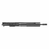 Complete Upper Receiver, 223 Rem/556NATO, 14.5" Barrel (16" OAL with Pinned Brake), Mid-length Gas System, Fits AR Rifles, Black, Flat Top Receiver, No Sights, 12" CRR Quad Rail, Dynacomp Muzzle Brake, No Mags STU5050-CQ2D