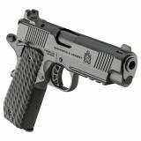 Tactical Response Pistol, Carry Contour, Semi-automatic, 1911, Metal Frame Pistol with Rail, Commander Size, 9MM, 4.25" Match Grade Barrel, Cerakote Finish, Black, AOS Optic Cut, VZ Grips Hydra G10 Grips, Front Tritium and Black Rear Sight, 9 Rounds, 3 M