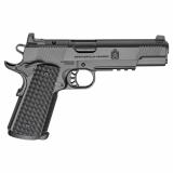 Tactical Response Pistol, Semi-automatic, 1911, Metal Frame Pistol with Rail, Full Size, 9MM, 5" Match Grade Barrel, Cerakote Finish, Black, AOS Optic Cut, VZ Grips Hydra G10 Grips, Front Tritium and Black Rear Sight, 9 Rounds, 3 Magazines PC9129LRAOS