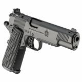 Tactical Response Pistol, Semi-automatic, 1911, Metal Frame Pistol with Rail, Full Size, 9MM, 5" Match Grade Barrel, Cerakote Finish, Black, AOS Optic Cut, VZ Grips Hydra G10 Grips, Front Tritium and Black Rear Sight, 9 Rounds, 3 Magazines PC9129LRAOS