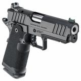1911 DS Prodigy AOS, Semi-automatic, Metal Frame Pistol, Compact, 9MM, 4.25" Forged Stainless Steel Bull Barrel, Cerakote Finish, Black, Polymer Grips, Fiber Optic Front and Black Serrated Rear Sights, Optics Ready, Ambidextrous Safety, 10 Rounds, 2 Maga