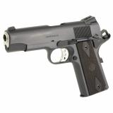 Garrison, 1911, Single Action Only, Semi-automatic, Metal Frame Pistol, Commander Size, 45 ACP, 4.25" Match Grade Barrel, Steel, Blued Finish, Black, Thinline Wood Grips, Low Profile Combat 3 Dot Sights, Grip Safety, 7 Rounds, 1 Magazine PX9418