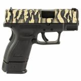 XD, Semi-automatic, Striker Fired, Sub-Compact, 9MM, 3", Tiger Stripe Camo Slide, Black Frame, 1-16 Round Mag, 1-13 Round Mag With Grip Extension, Right Hand, Fixed Sights, Polymer, Cerakote XDD9801HC-2
