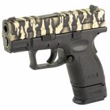XD, Semi-automatic, Striker Fired, Sub-Compact, 9MM, 3", Tiger Stripe Camo Slide, Black Frame, 1-16 Round Mag, 1-13 Round Mag With Grip Extension, Right Hand, Fixed Sights, Polymer, Cerakote XDD9801HC-2